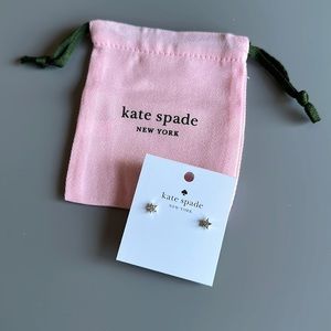 NWT Kate Spade Pave stud earrings silver
